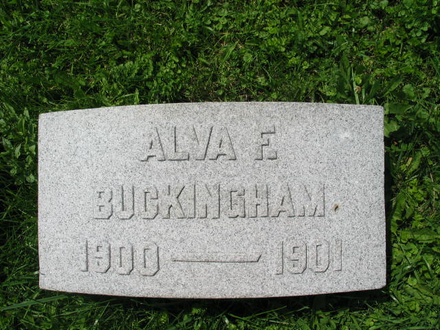 Alva F. Buckingham tombstone