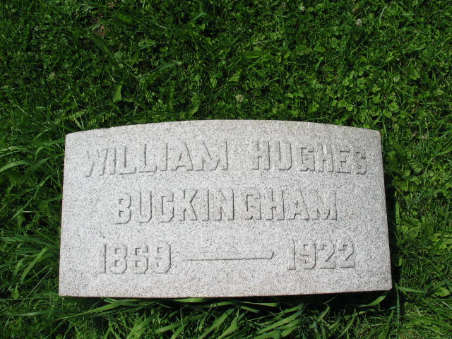 William Hughes Buckingham tombstone