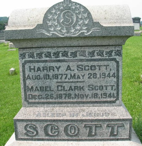 Harry A and Mabel Clark Scott