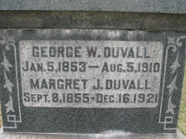 George W. and Margaret J. Duvall