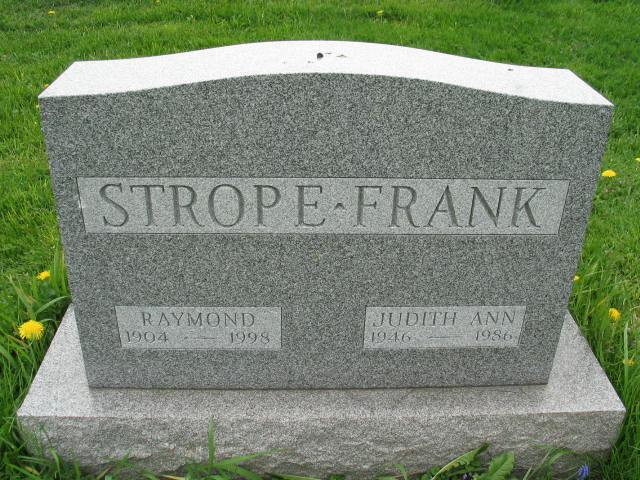 Raymond Strope and Judith Ann Frank