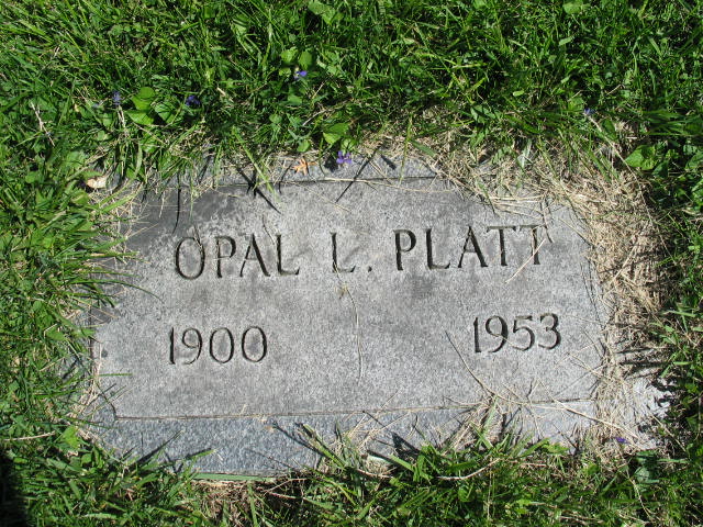 Opal L. Platt tombstone