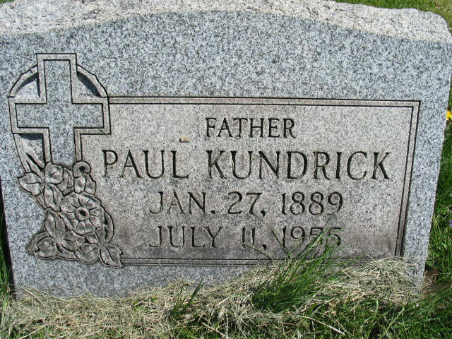 Paul Kundrick tombstone