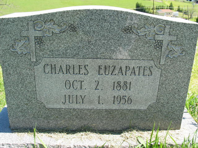 Charles Euzapates tombstone