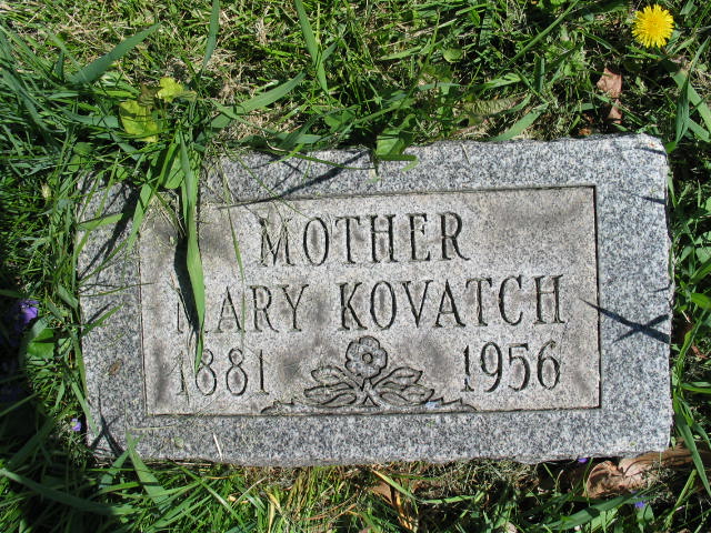 Mary Kovatch tombstone
