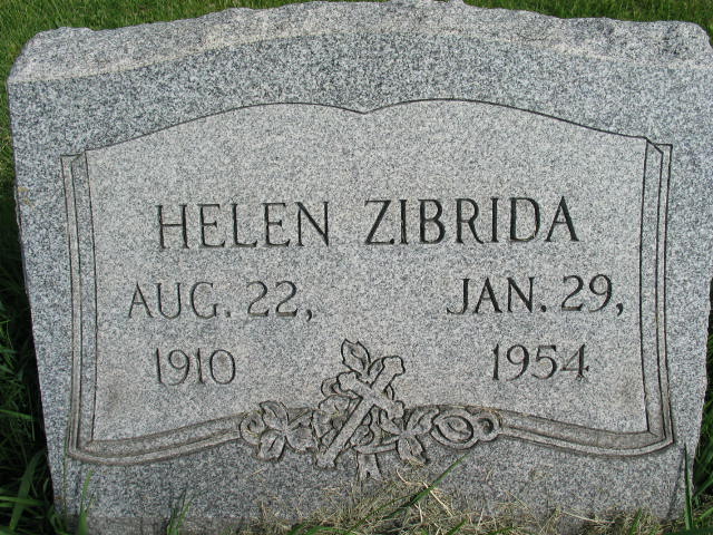 Helen Zibrida tombstone