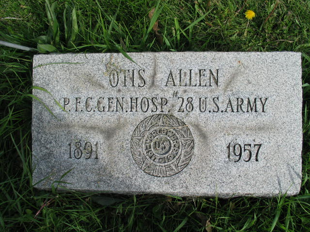 Otis Allen tombstone