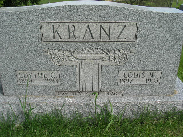 Edythe C. and Louis W. Kranz tombstone