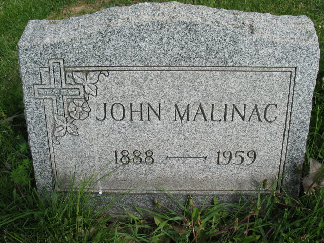 John Malinac tombstone