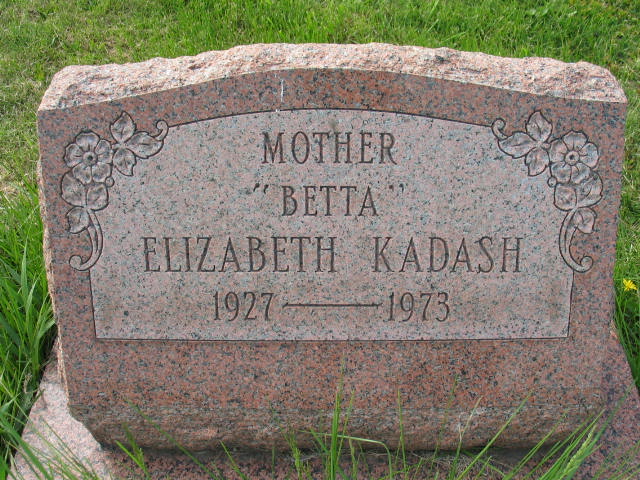 Elizabeth Kadash tombstone