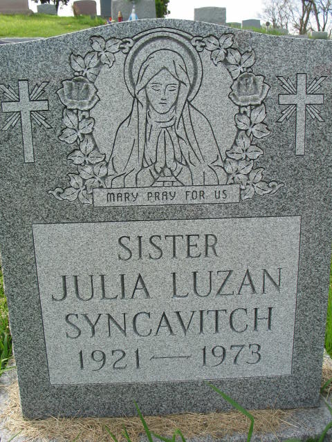Julia Syncavitch tombstone
