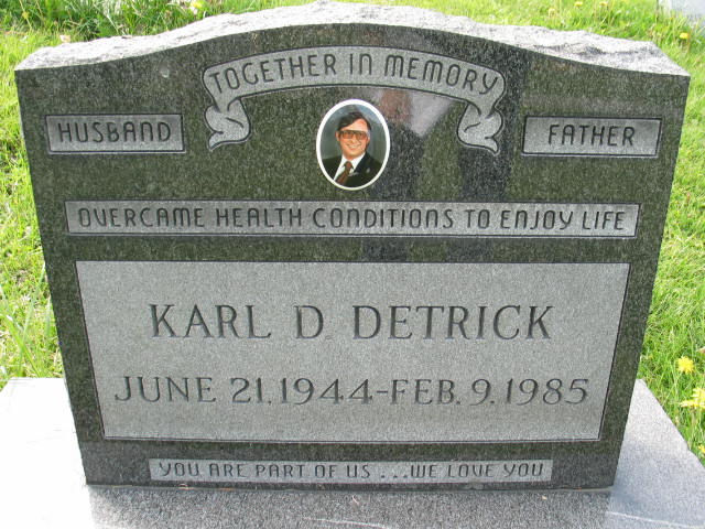 Karl D. Detrick tombstone