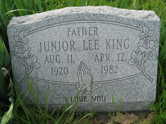 Junior Lee King tombstone