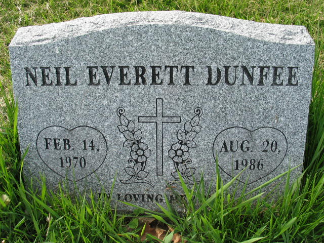 Neil Everett Dunfee tombstone