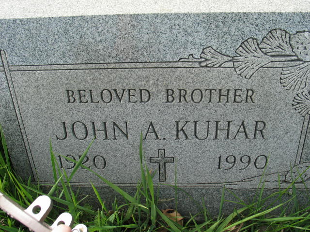 John Kuhar tombstone